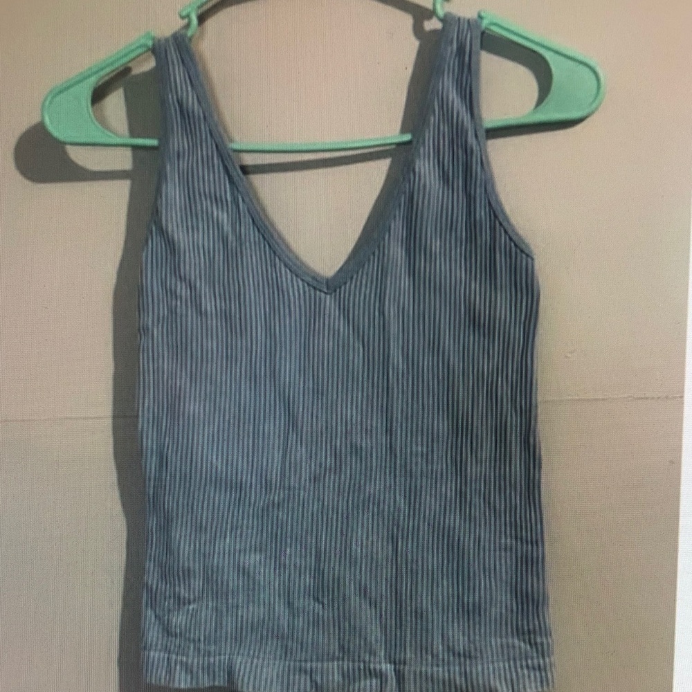 Striped V-Neck Tank Top